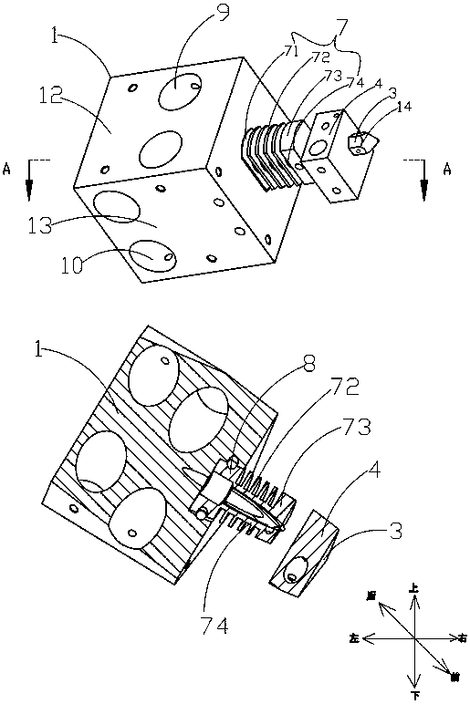 Spray head structure for three-dimensional printing