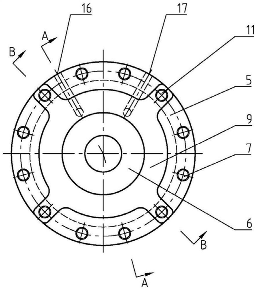 Water-cooling long-life converter tapping hole