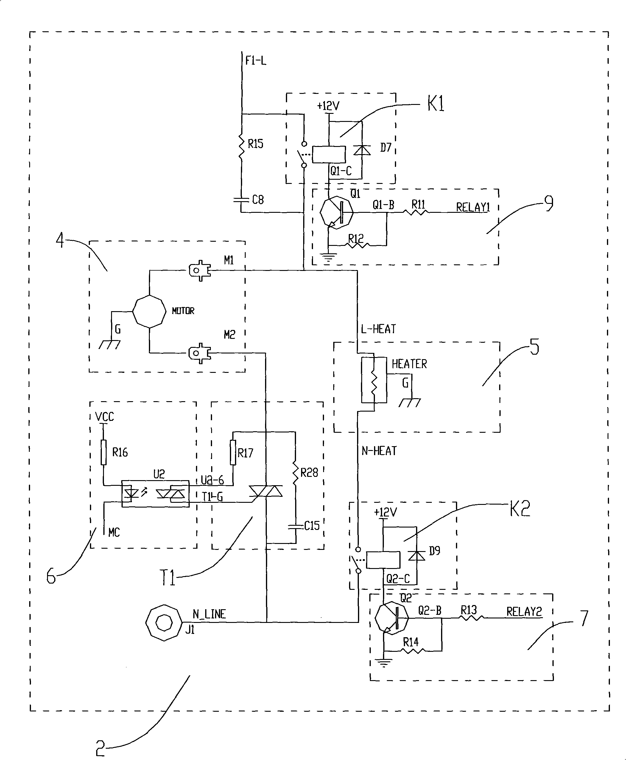 Circuit of pulping machine