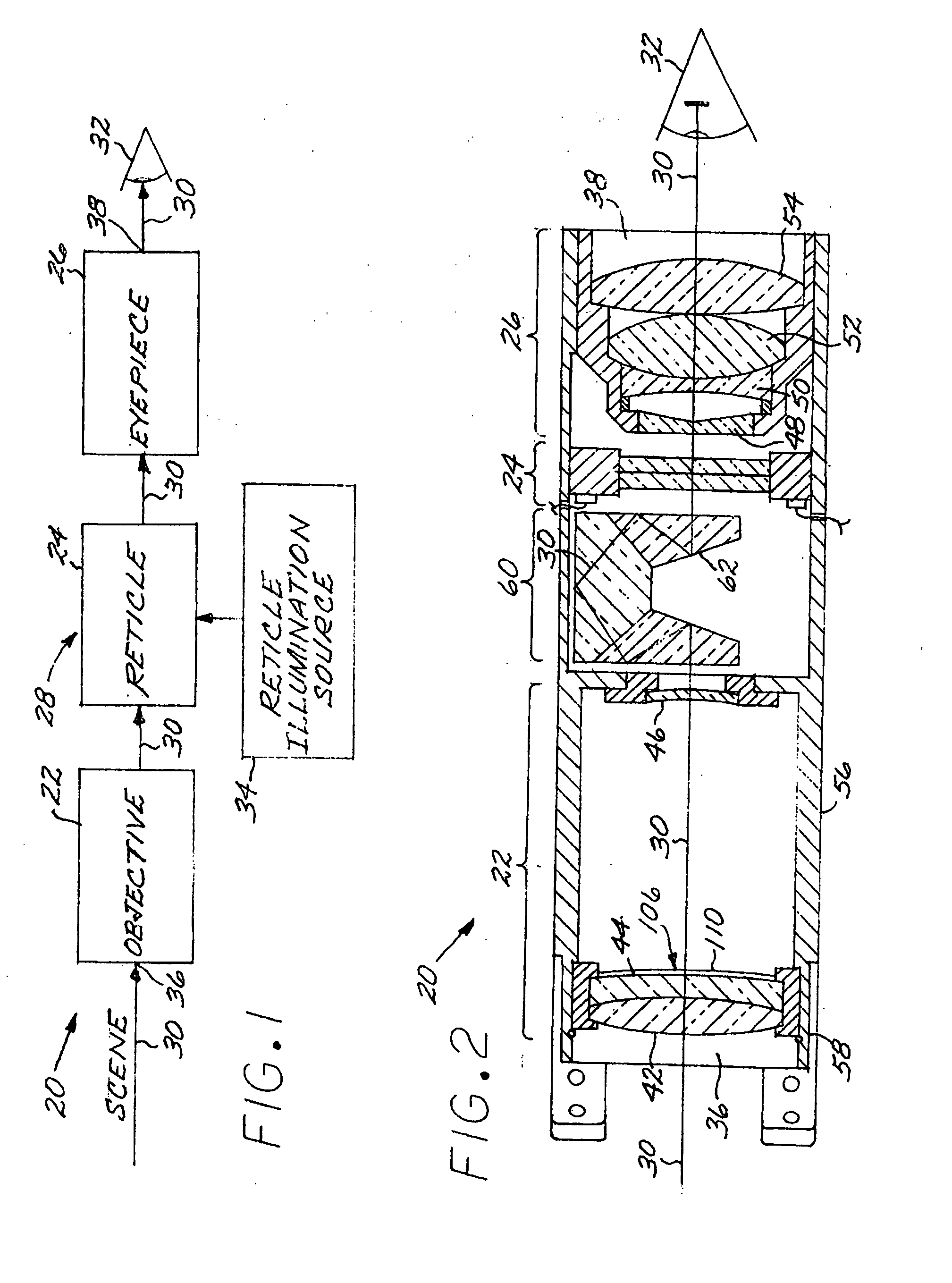 Optical sight having obscured reticle illumination