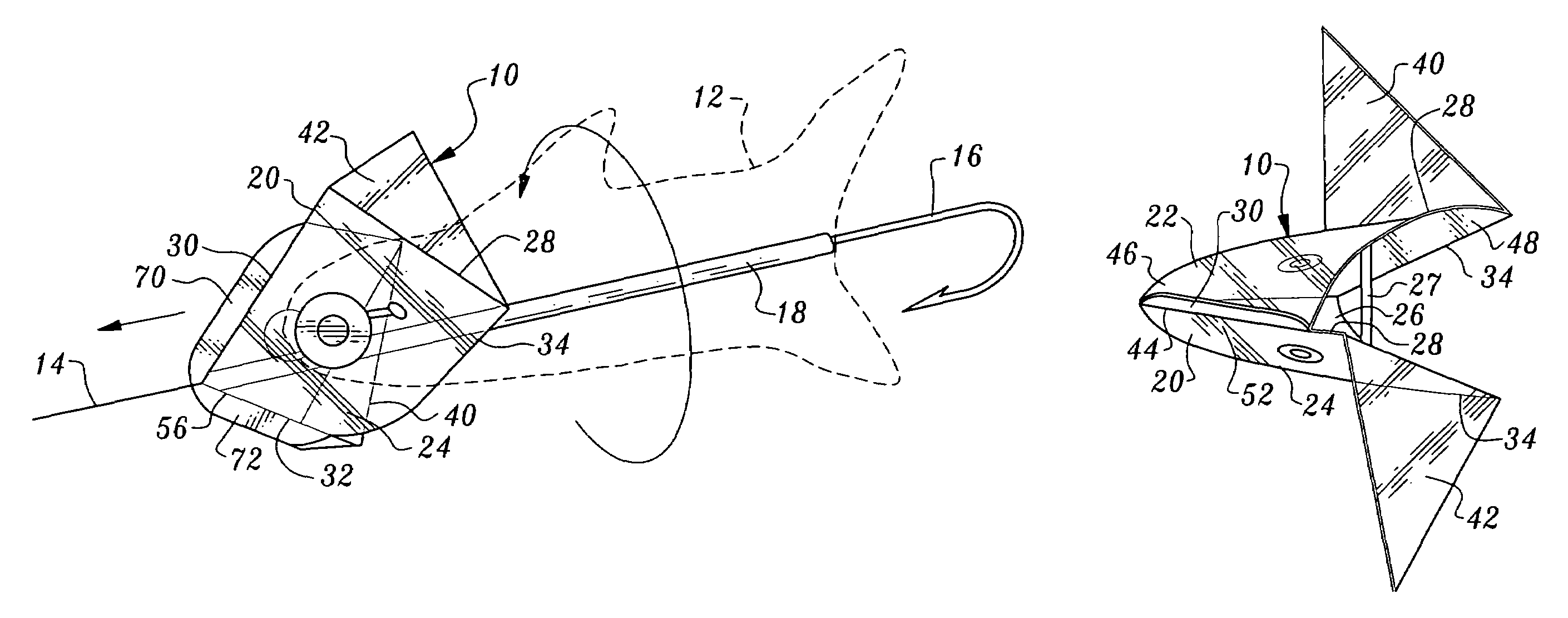 Fishing lure with bait fish holder