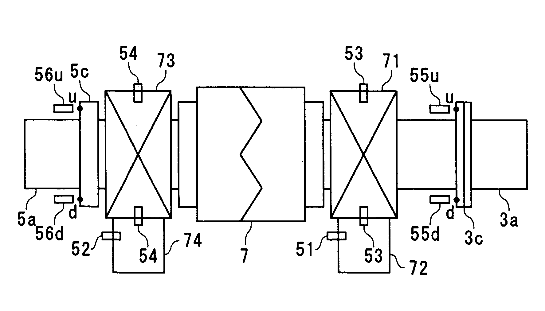 Shaft-misalignment-measuring device, a shaft-misalignment-measuring method, a single-shaft combined plant using the shaft-misalignment-measuring device and a start-up method of the single-shaft combined plant