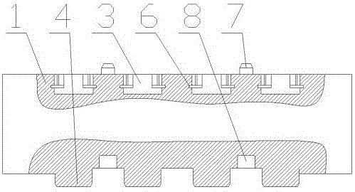 On-line anode connecting method and structure for prebaked anode aluminium electrolysis