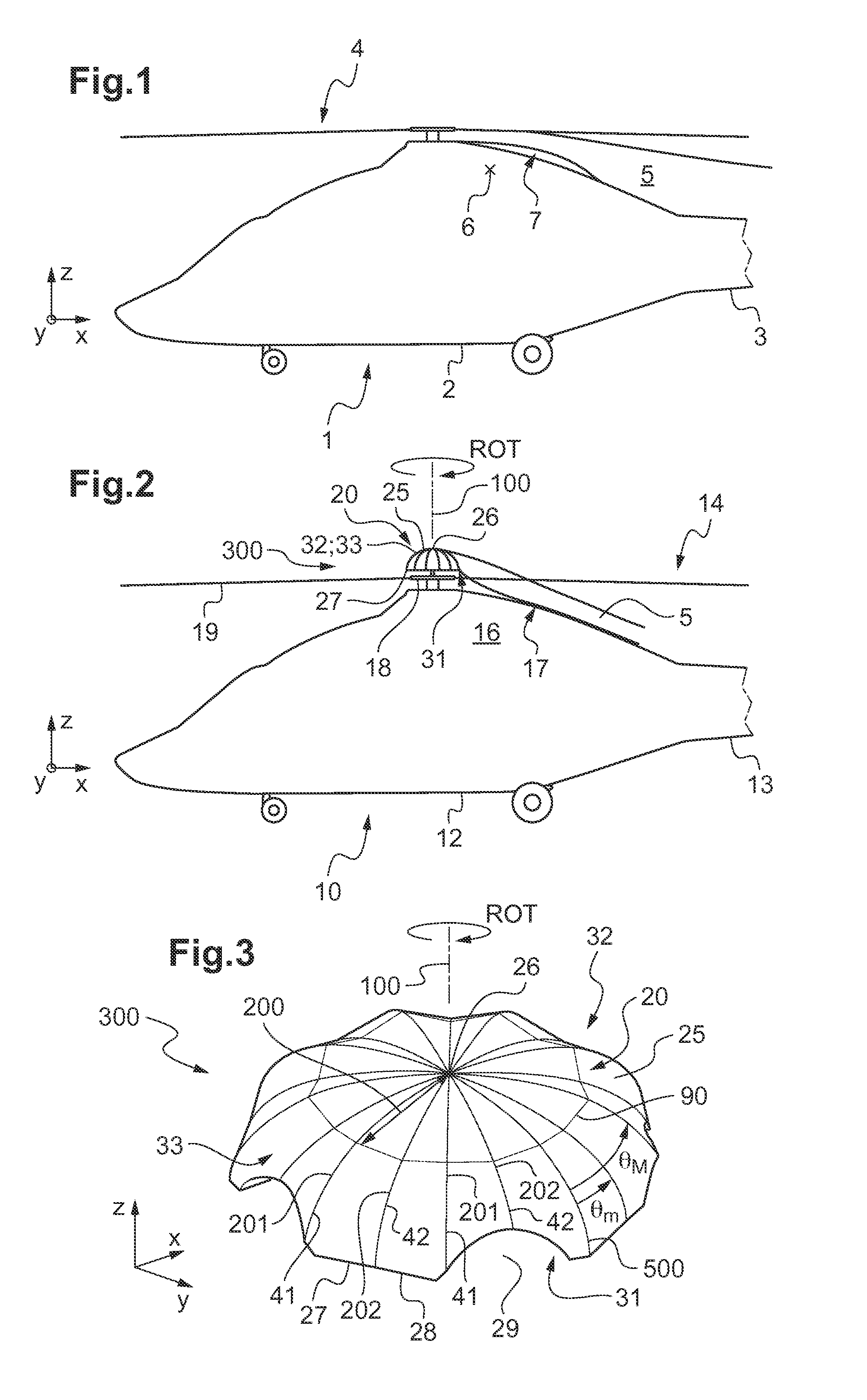 Rotor dome, a rotor, and a rotorcraft