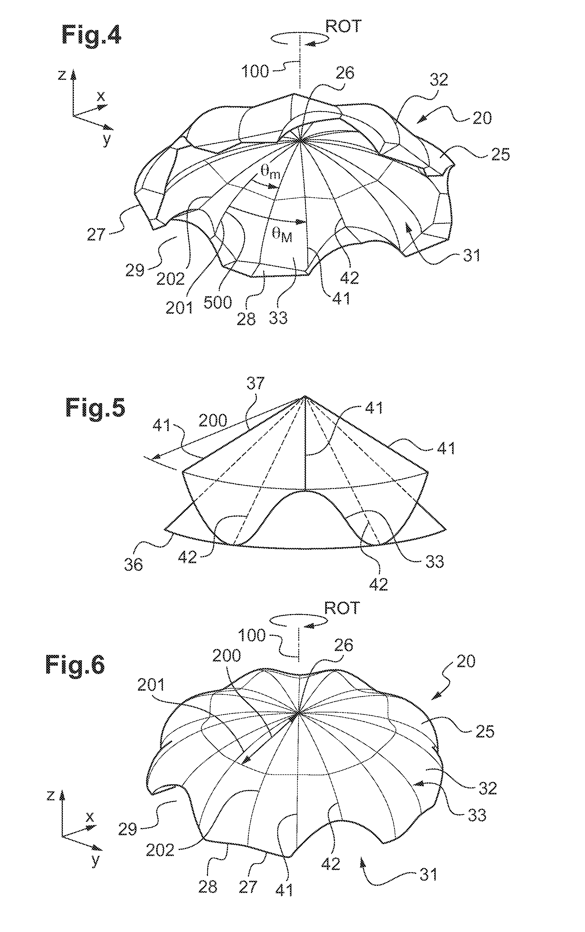 Rotor dome, a rotor, and a rotorcraft