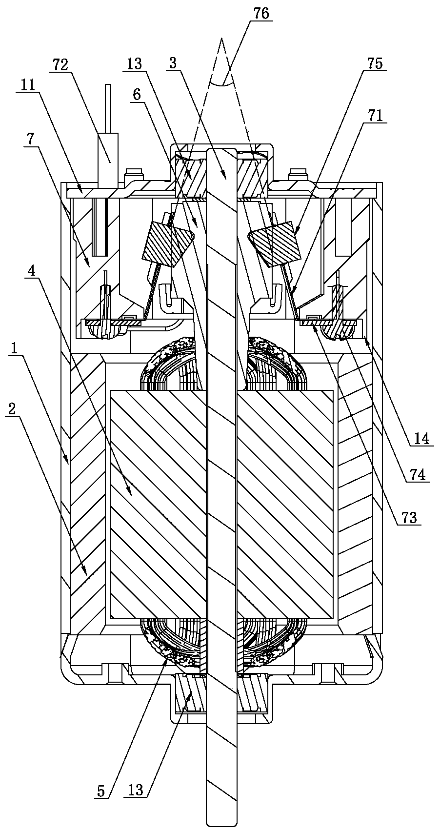 Mute motor structure convenient to install