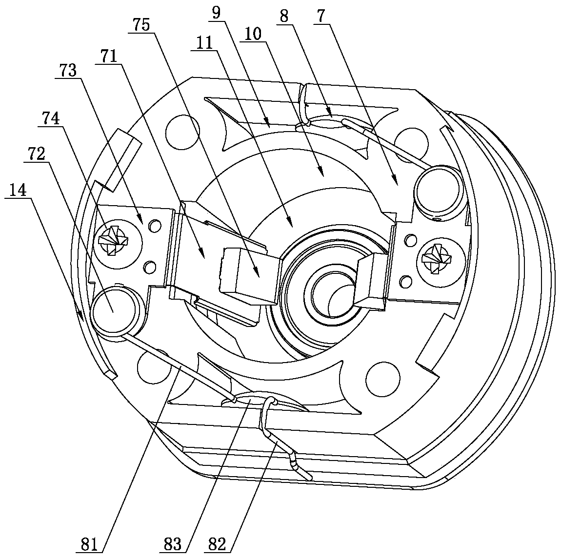 Mute motor structure convenient to install