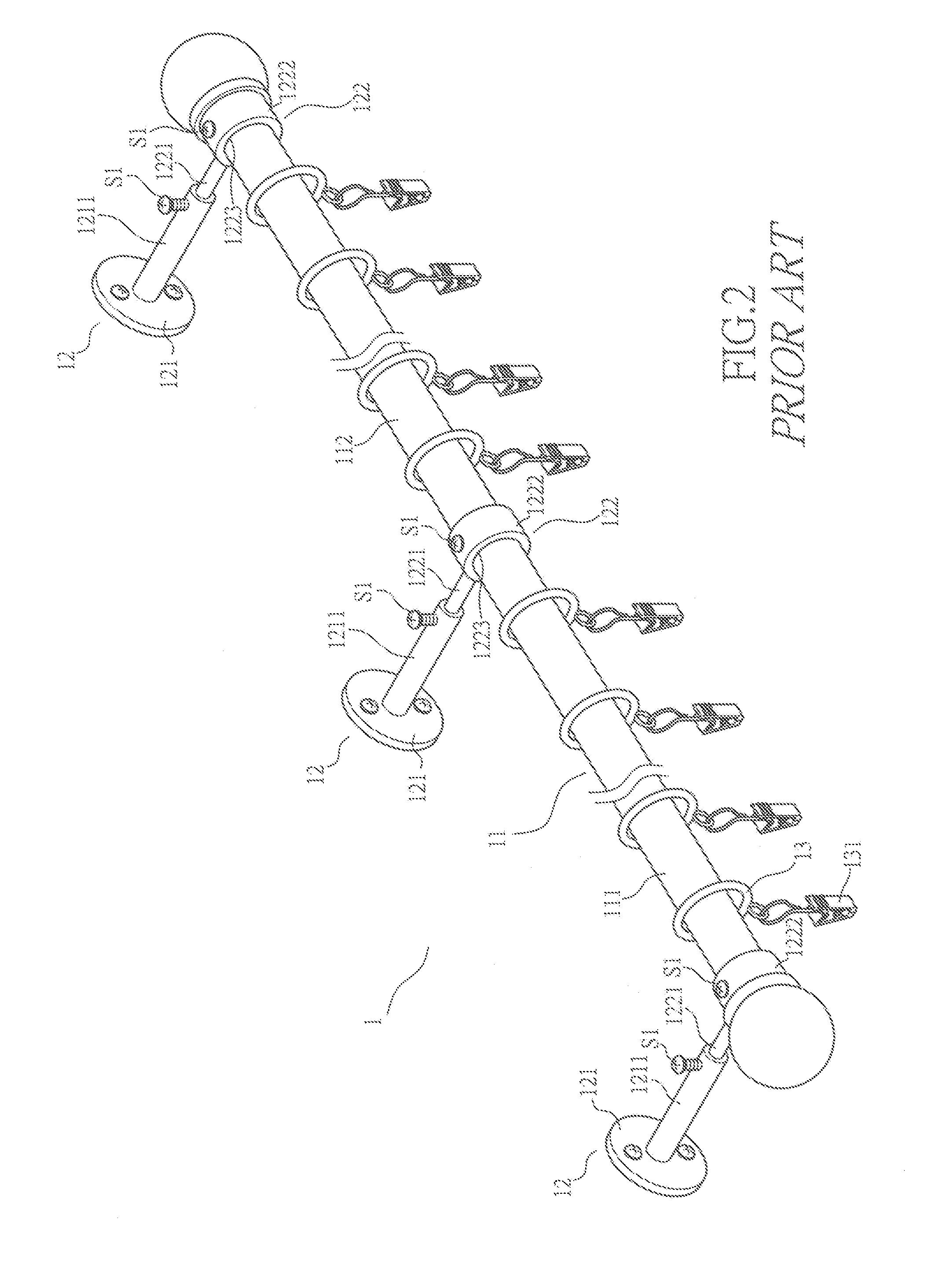 Structure of window covering support rack