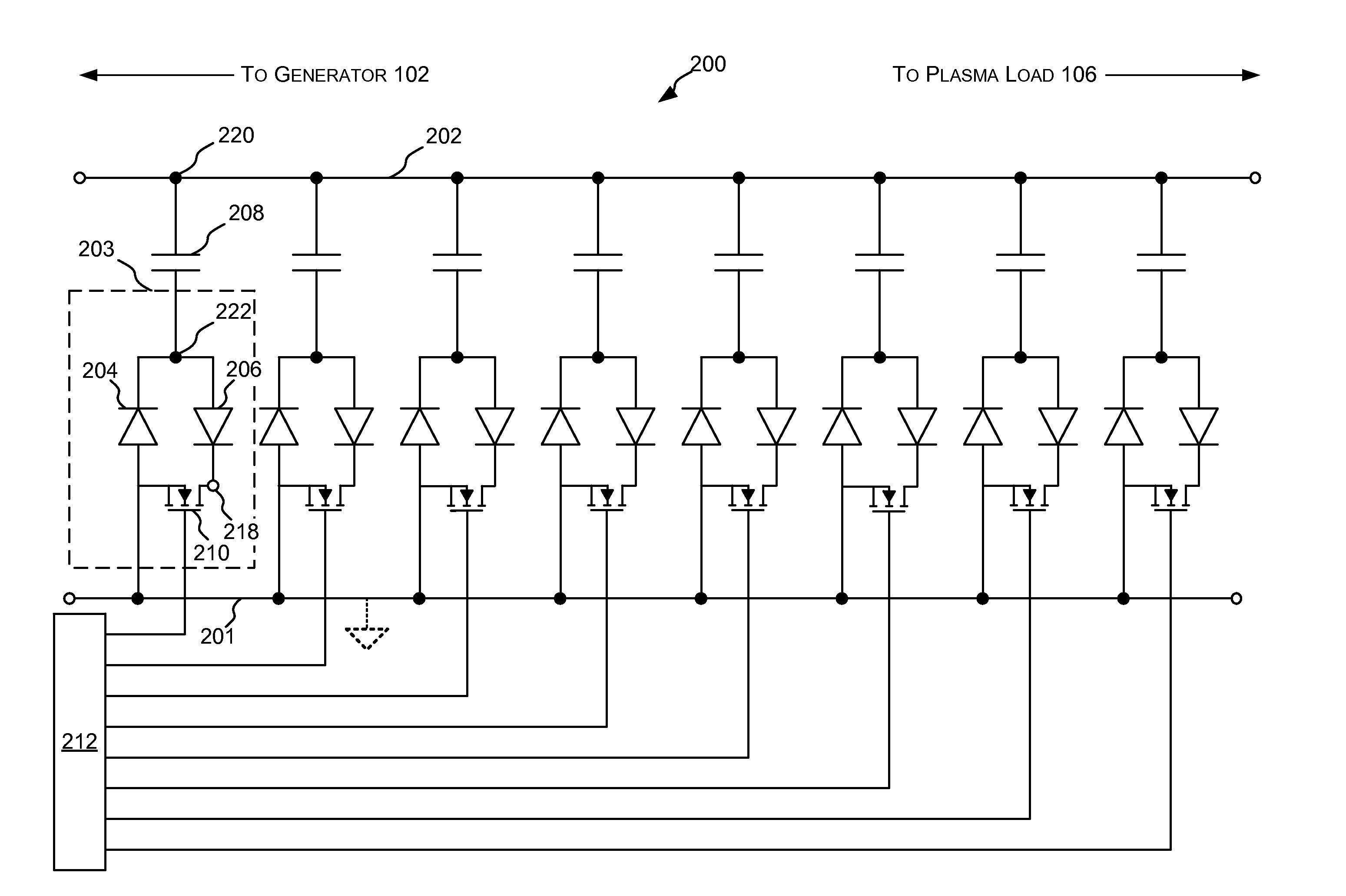 High frequency solid state switching for impedance matching