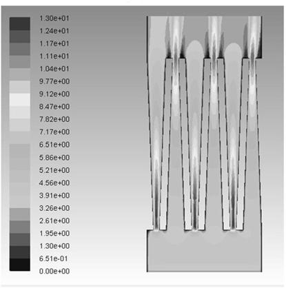 Double-sided flow field for polar plate for improving material distribution uniformity of fuel cell