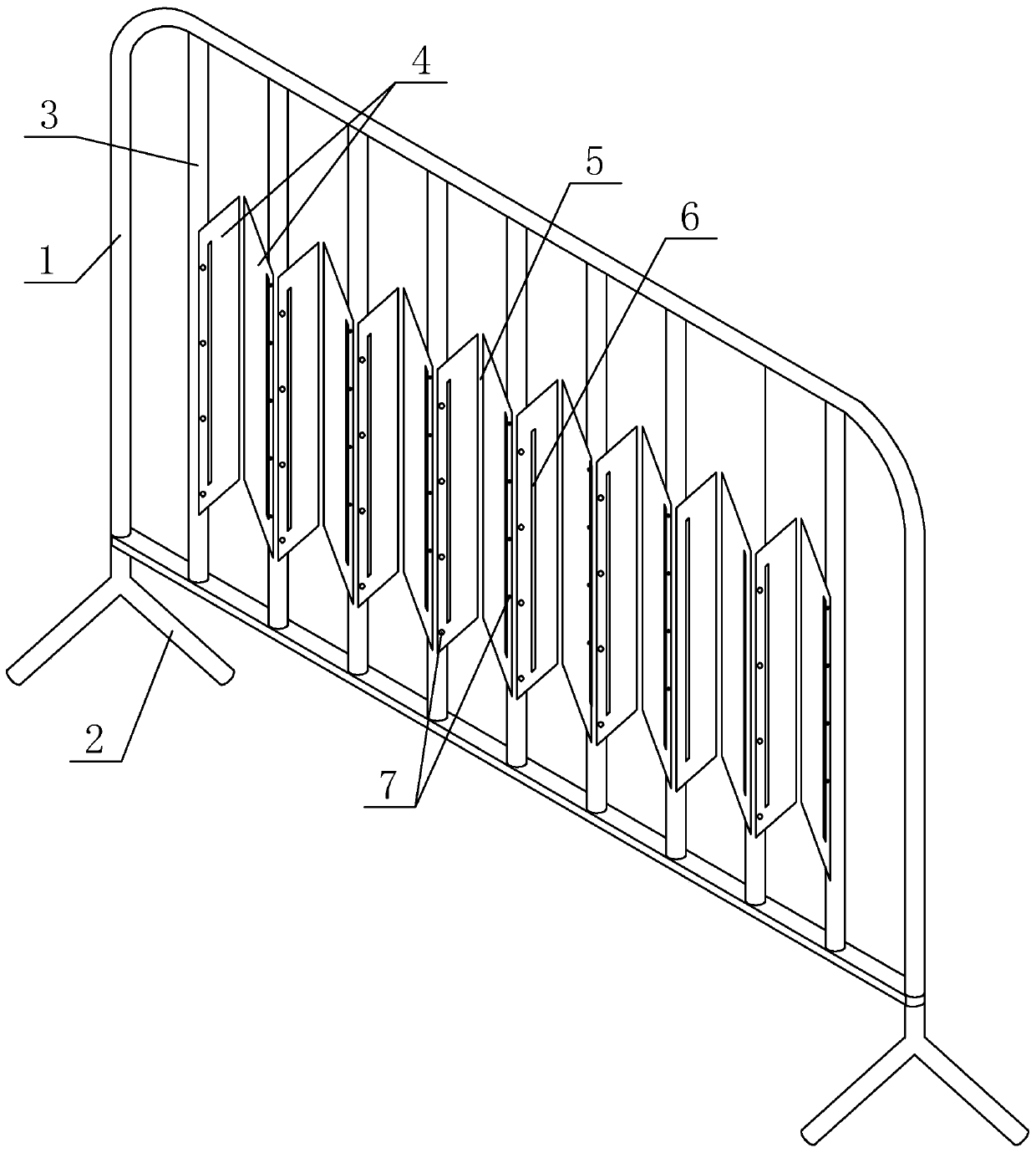 Temporary traffic guardrail