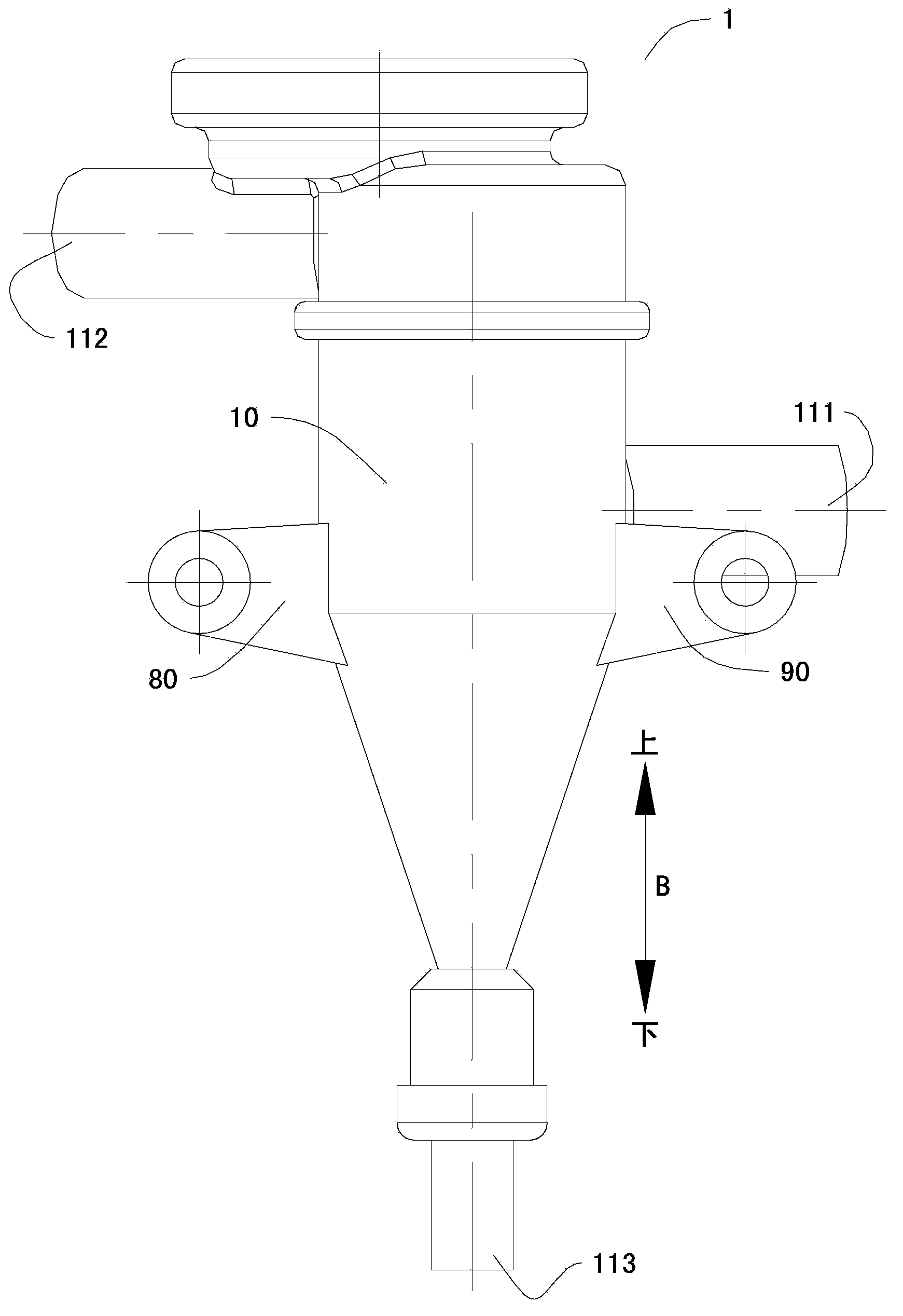 Engine oil-gas separation device and engine and vehicle comprising same