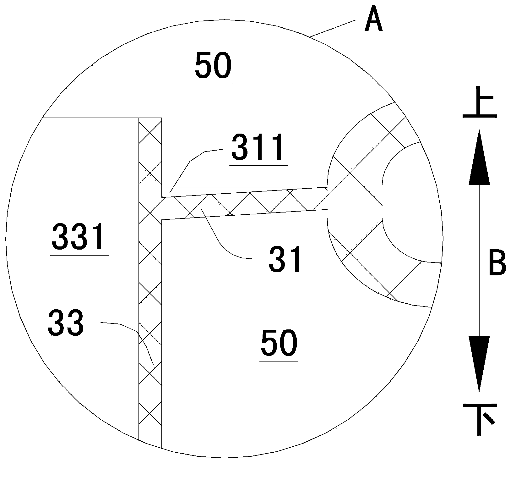 Engine oil-gas separation device and engine and vehicle comprising same