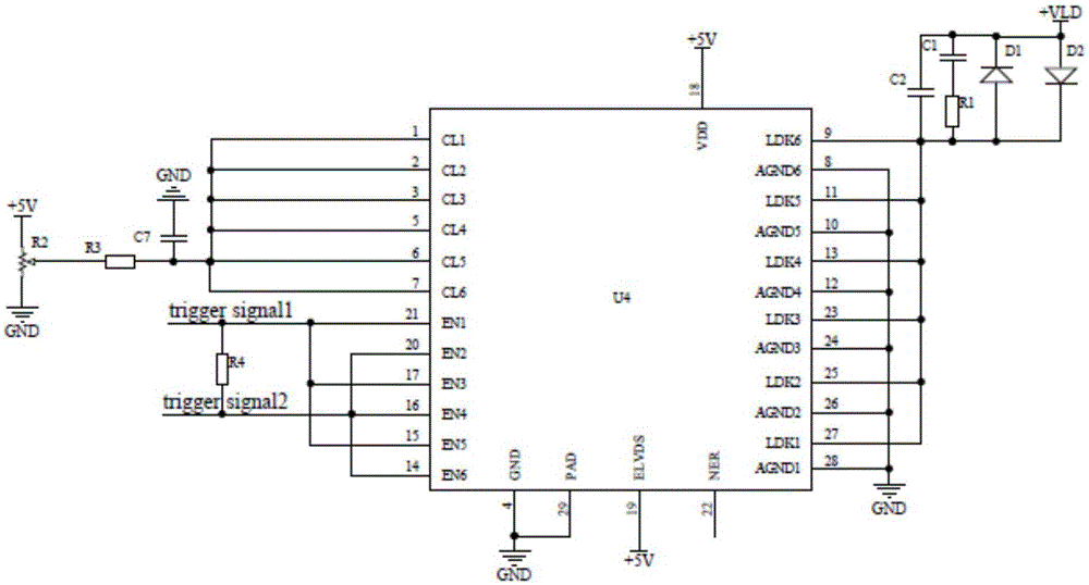 Semiconductor-laser narrow pulse driving circuit and working method thereof