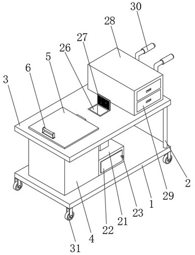 Movable nuclear medicine anti-radiation medicine delivery operation table