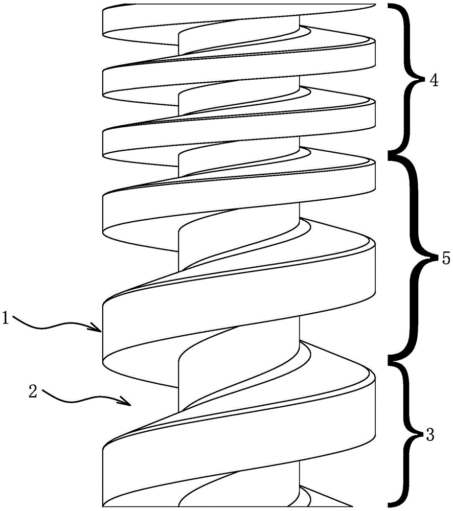 The screw of the screw vacuum pump