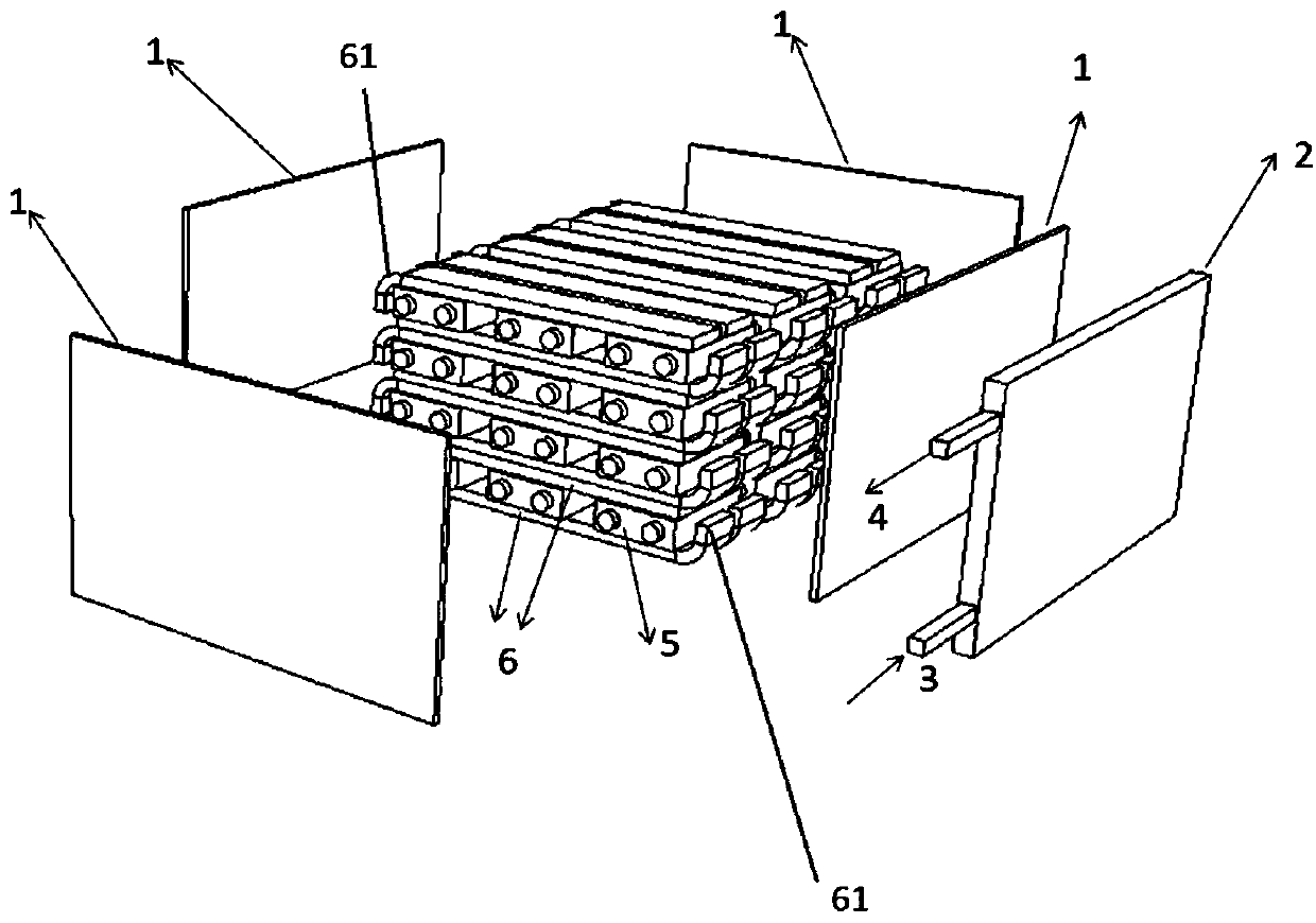 Lithium battery pack thermal management system and method with dry and wet separation