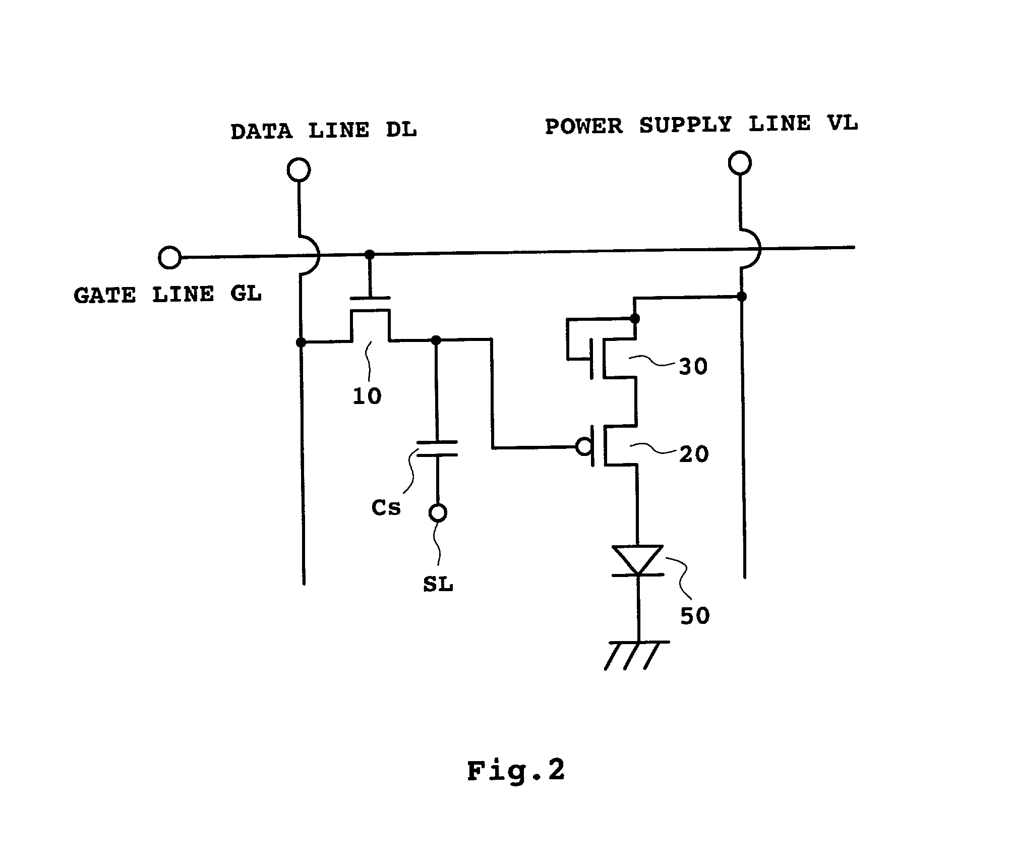 Contact between element to be driven and thin film transistor for supplying power to element to be driven