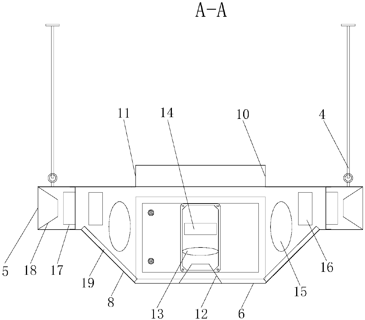 Airflow stirring type internal circulation air purifier