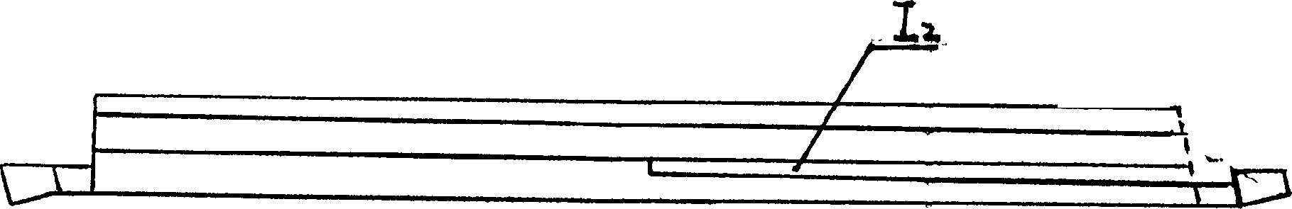 Mining method for once-mining overall height of gypsum ore deposit