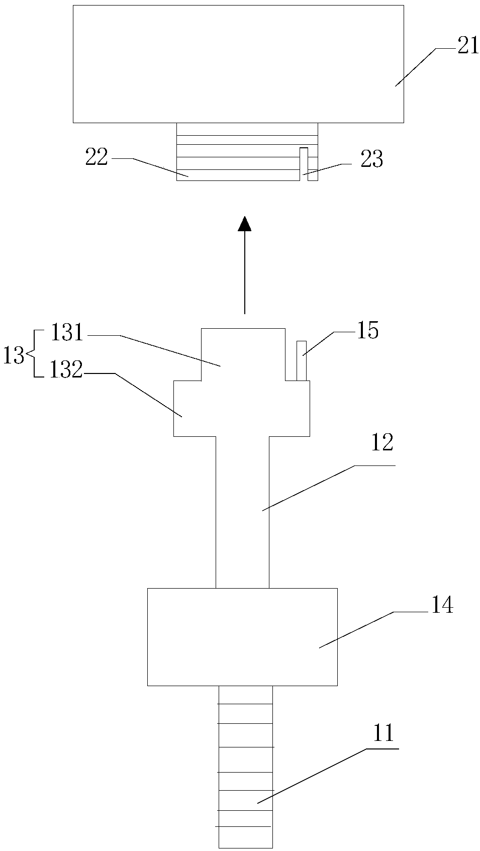 A metal hose connection structure