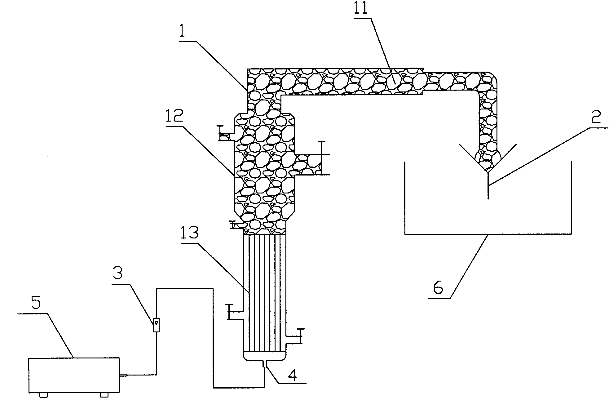 Device and method for foam separation of polysaccharides in Polyporus polysaccharide extract