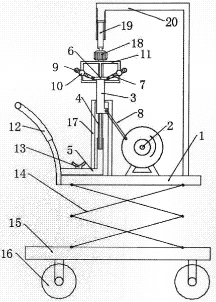 Garden spiral irrigation device with adjustable spraying range