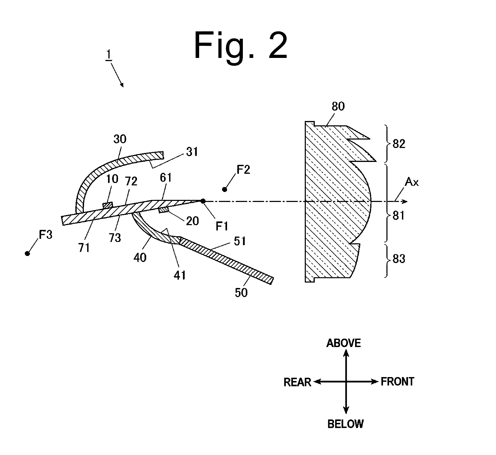 Vehicle light and multi-focal lens