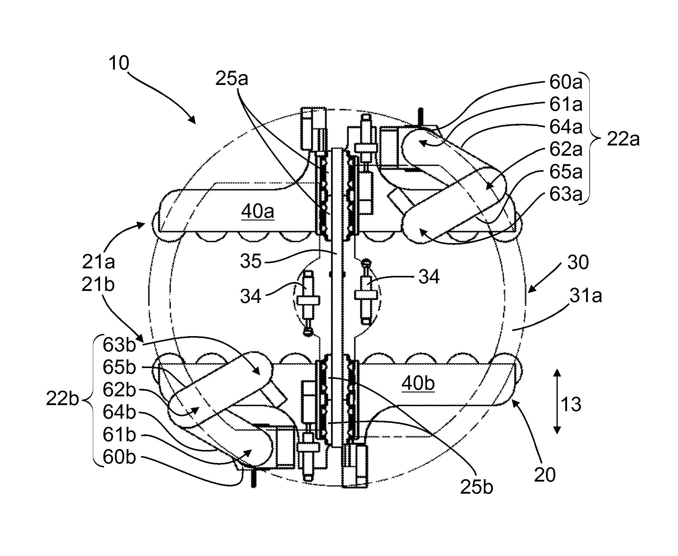 Device for turning over and conveying an object