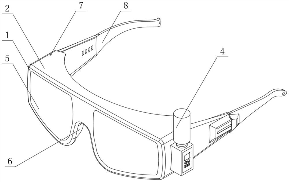 Pair of sunglasses beneficial to postoperative recovery of double eyelids