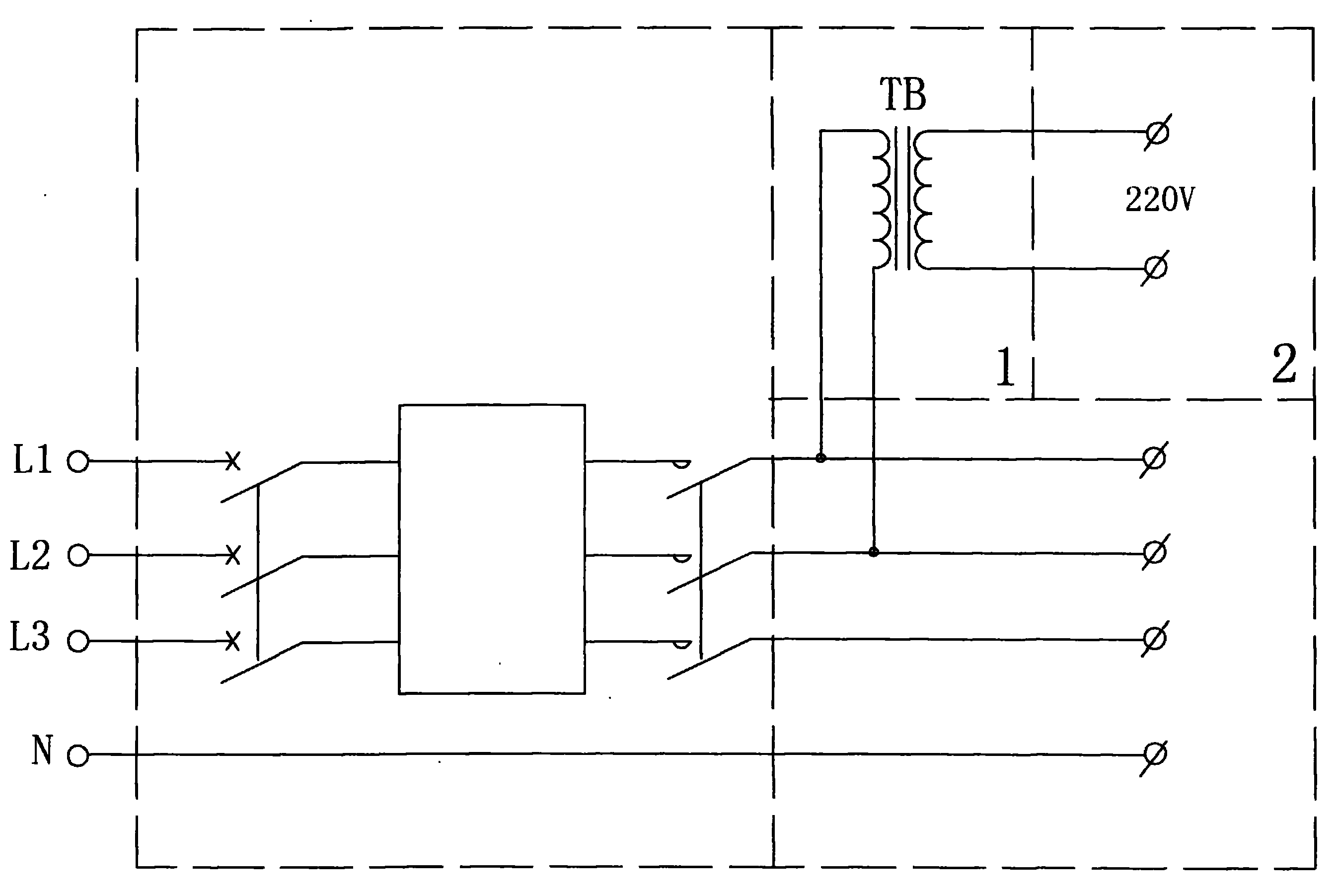 Output circuit of three-phase power voltage regulator