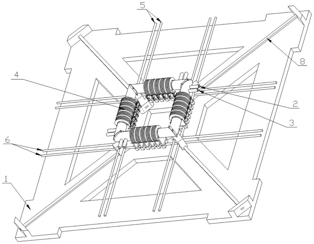 A film planar stretching device with flexible pneumatic stretching