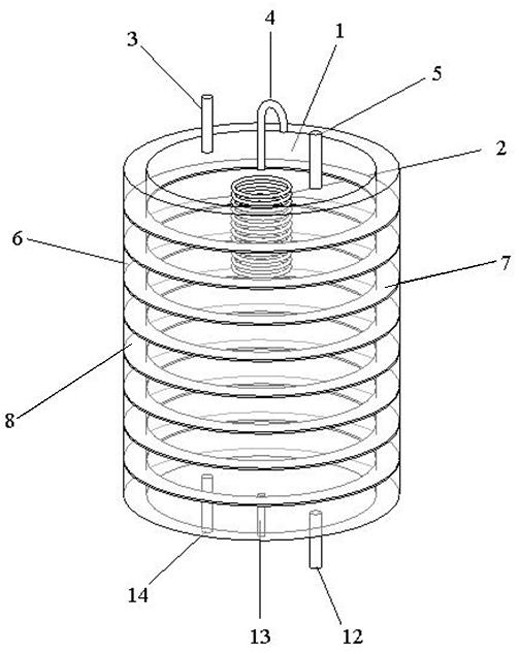 Phase-change heat storage and heat exchange integrated water tank