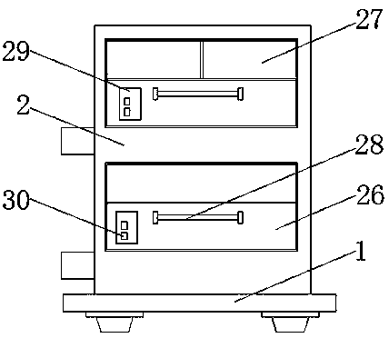 A storage box for auto parts with high space utilization