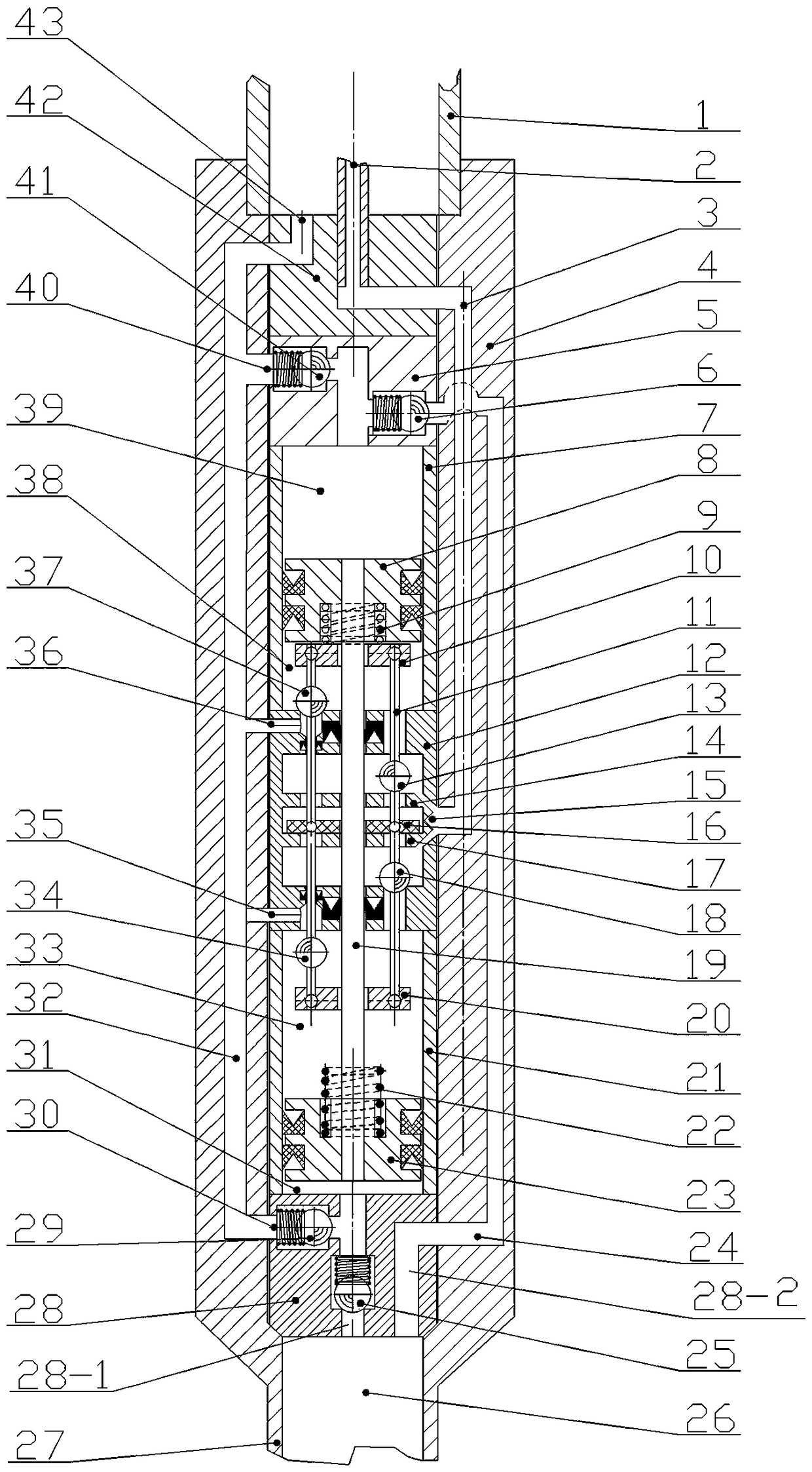 Oil well liquid-displacement reciprocating oil pumping system