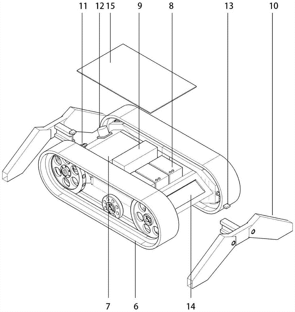 Crawler-type self-locating robot multifunctional intelligent construction platform