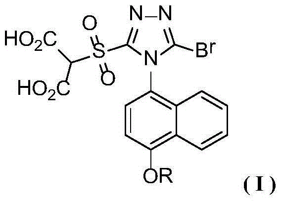 Alkoxyl-substituted triazole sulfonyl propane diacid compounds, preparation method and use thereof