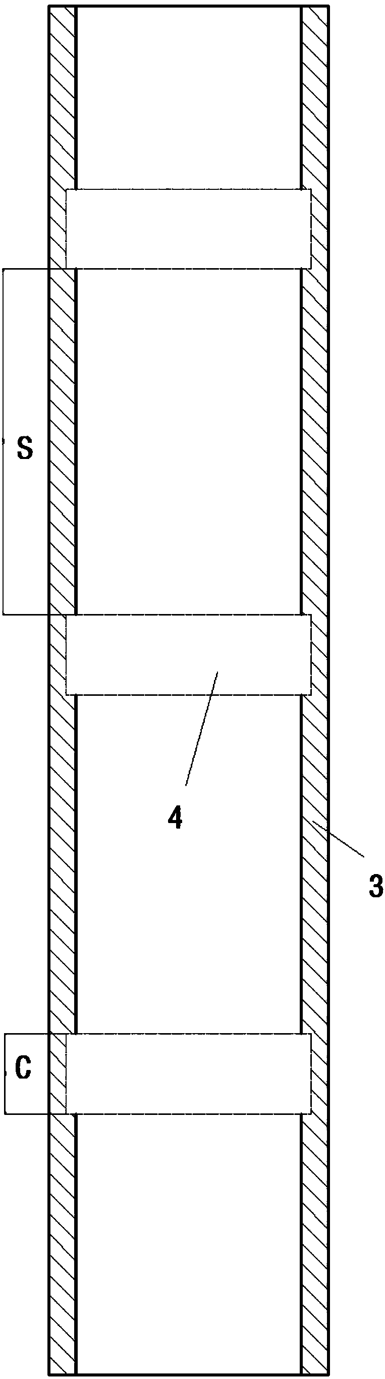 A loop heat pipe with an annular divider with variable spacing in the height direction