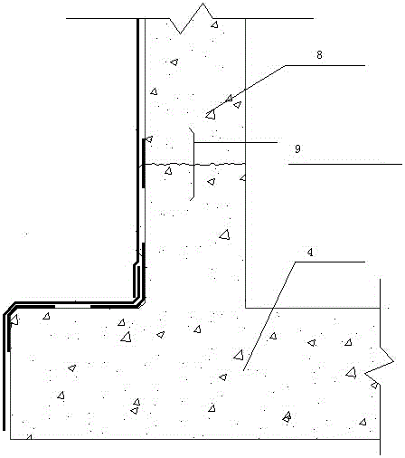 Construction method for pre-paving and inverted bonding of composite macromolecule waterproof roll on piled raft foundation