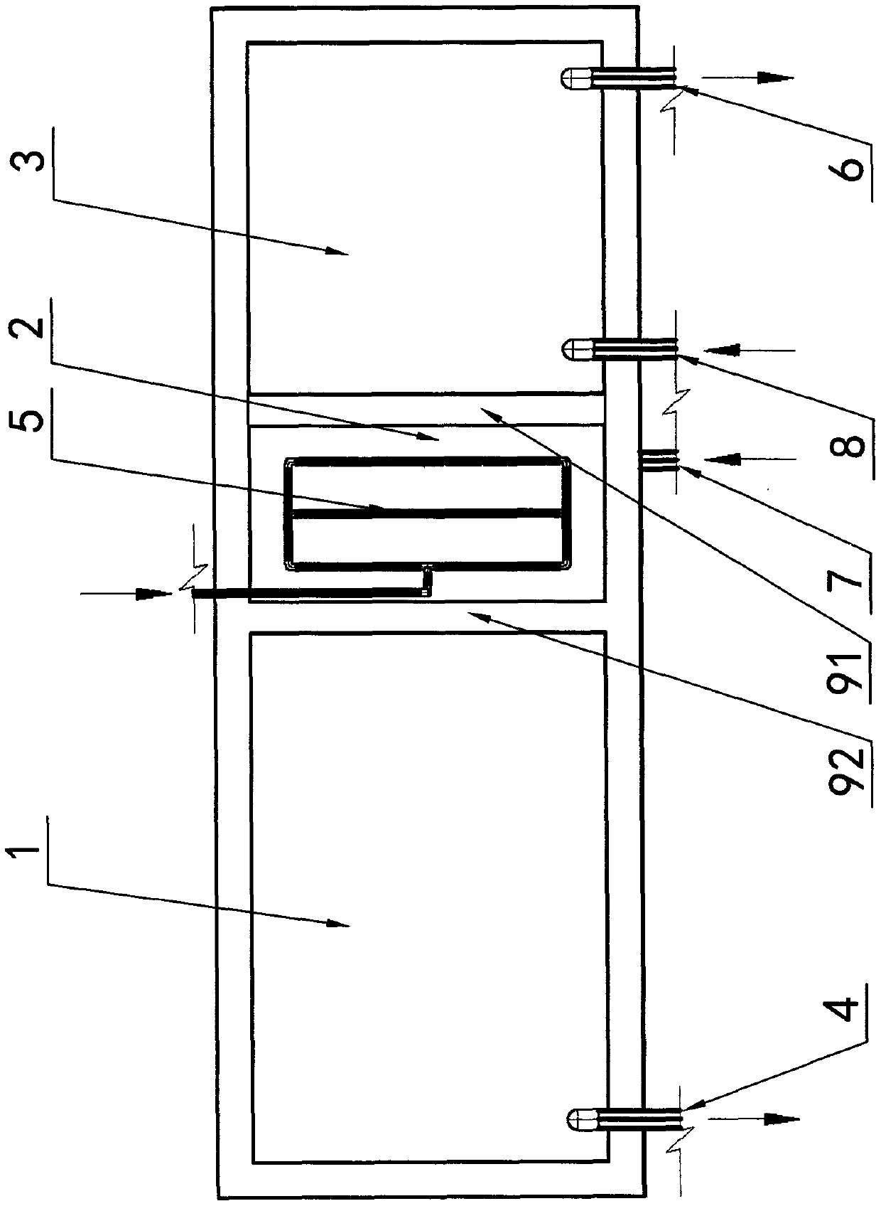 LAS wastewater aeration treatment device