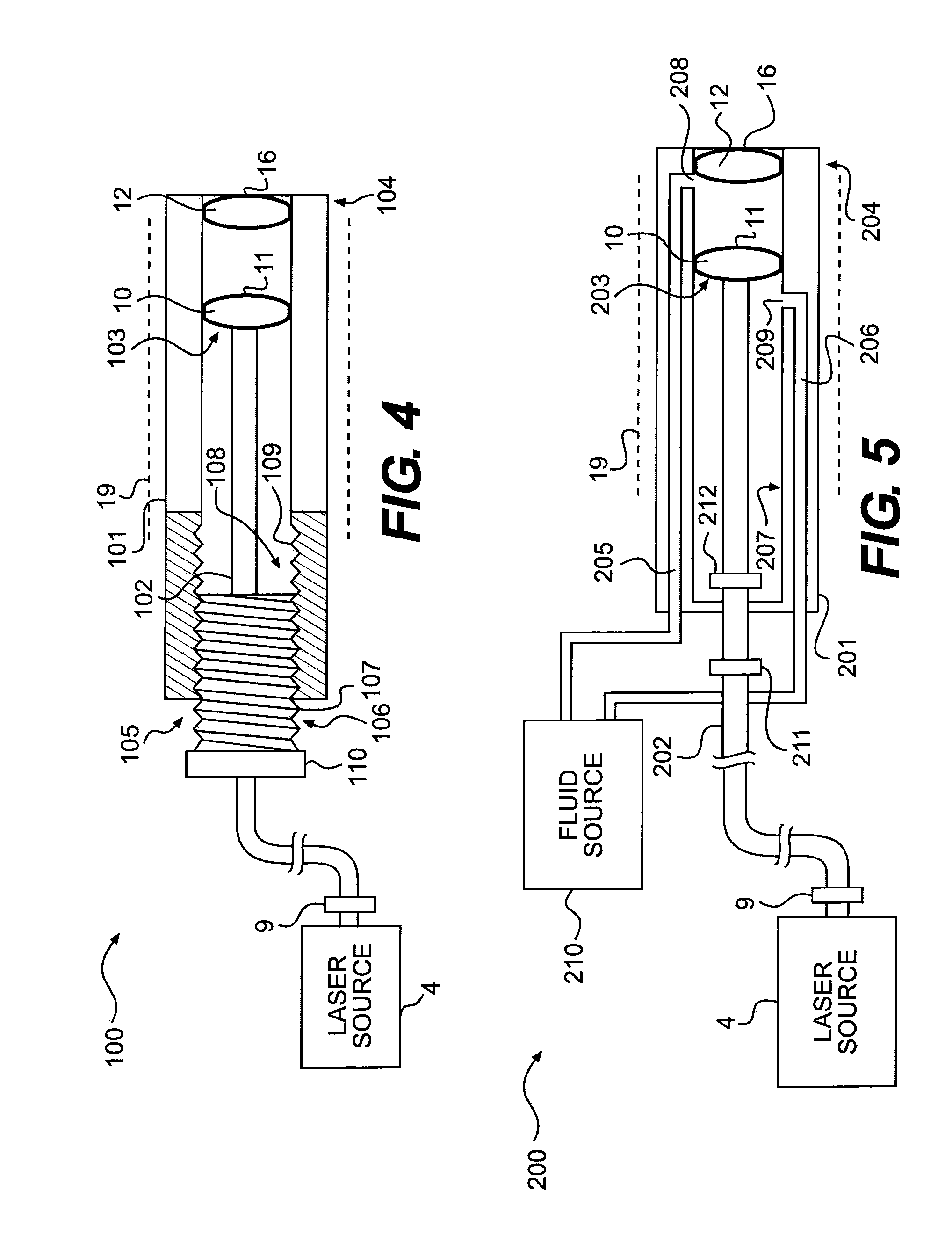 Laser assembly having adjustable focusing lenses