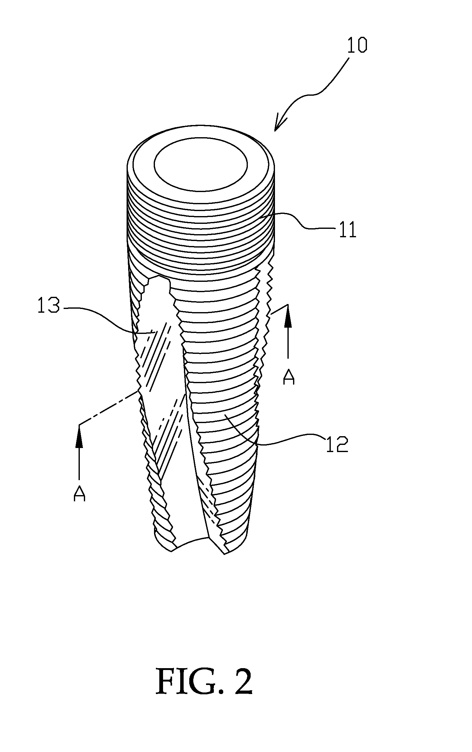 Implant root for tooth implanting