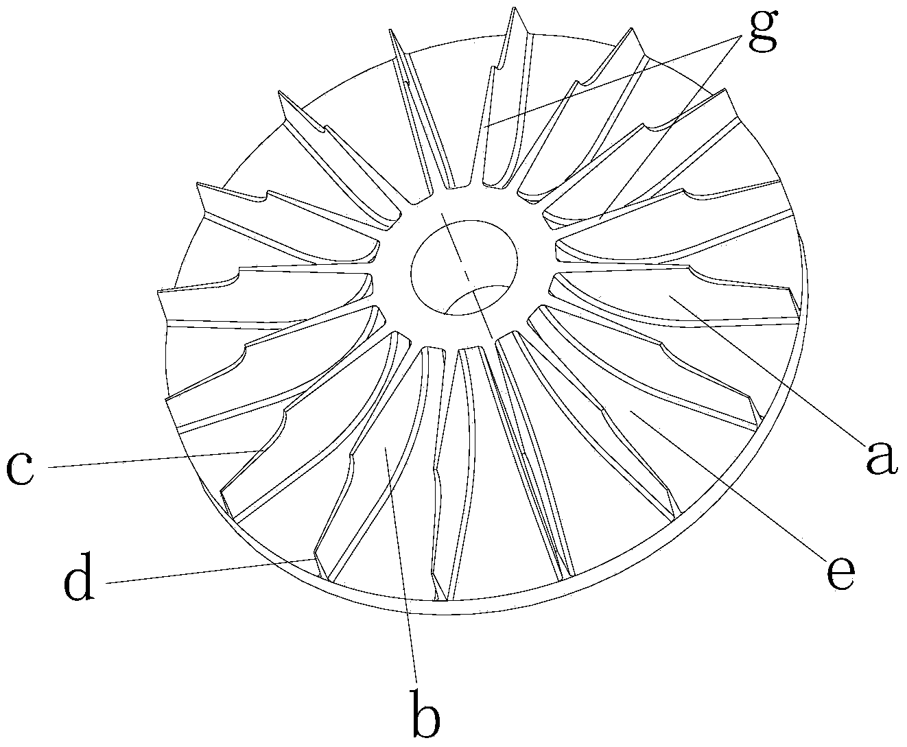 Sand-blasting protective clamp for centrifugal impeller combination