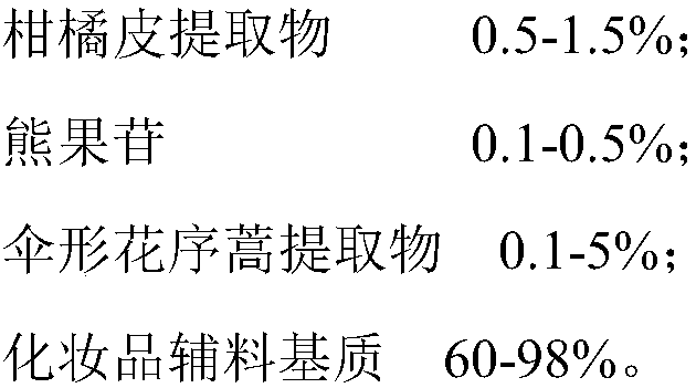 Cosmetic composition containing whitening compound