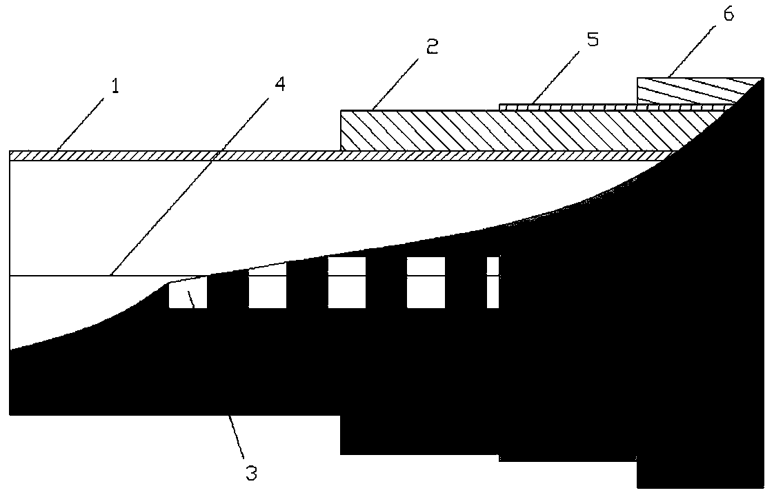 Composite copper layer polyvinyl chloride leakage waveguide feeder line and manufacturing method thereof