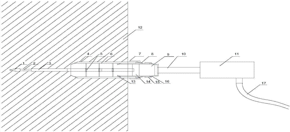 Coal seam interior gas parameter measuring probe and using method thereof