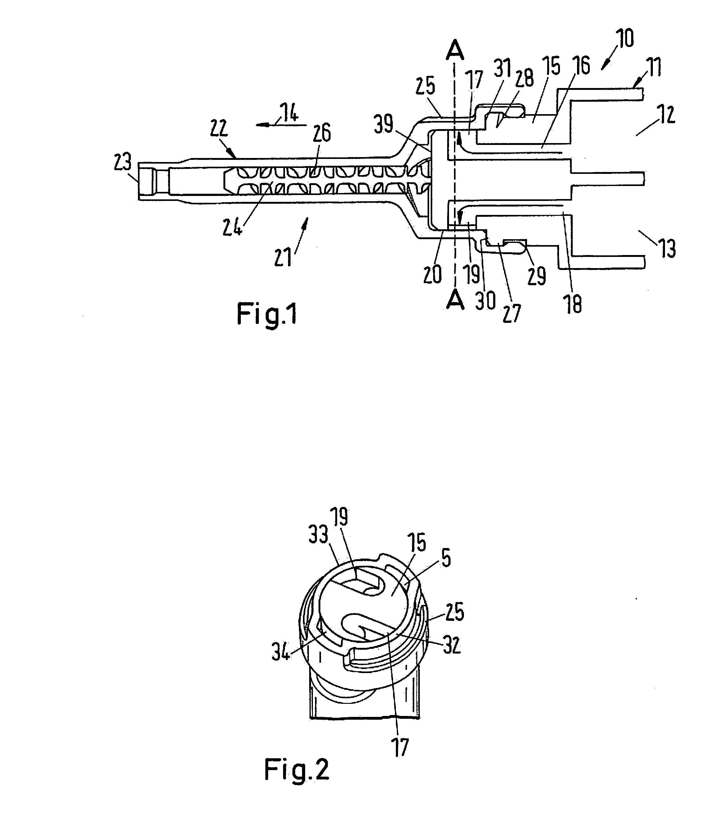 Discharging device