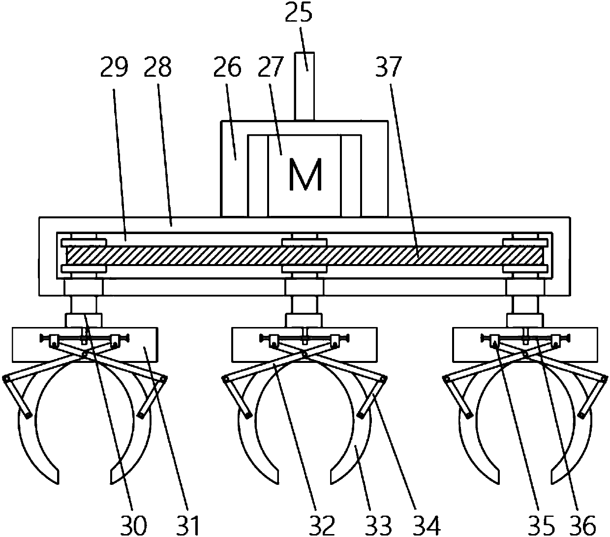 Fast cleaning and air-drying device for mechanical part