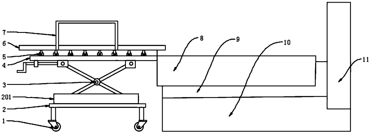 Stretcher translation device