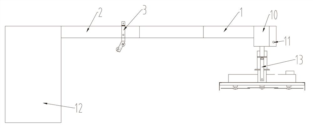 Device and method for installing intelligent dangerous tree sweeper on railway operation vehicle